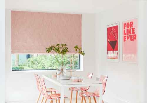 Fitted Roman Blinds Dining Room